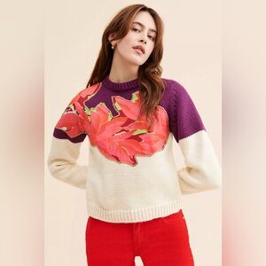 Mandinga Uruguayan 🇺🇾 Wool Abacus Remixed Sweater Patchwork XS Anthropologie